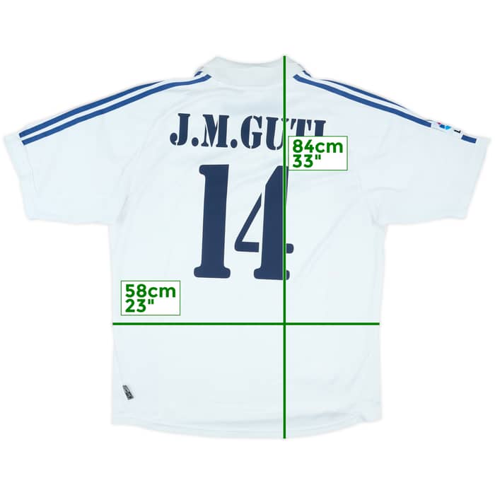 2001 Real Madrid Home Shirt J.M.Guti #14 - 8/10 - (XL)