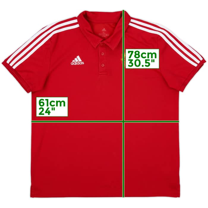 2020-21 Manchester United adidas Polo Shirt - 9/10 - (XL)