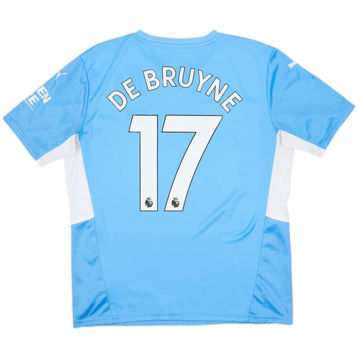 2021-22 Manchester City Home Shirt De Bruyne #17 - 8/10 - (L)