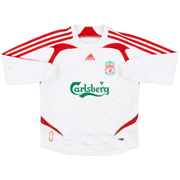 2007-08 Liverpool Away L/S Shirt Gerrard #8 - 5/10 - (S.Boys)