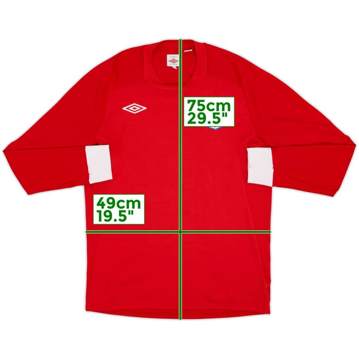 2010-11 England Away L/S Shirt - 9/10 - (M)