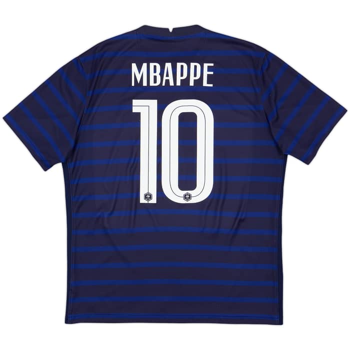 2020-21 France Home Shirt Mbappe #10 - 8/10 - (L)