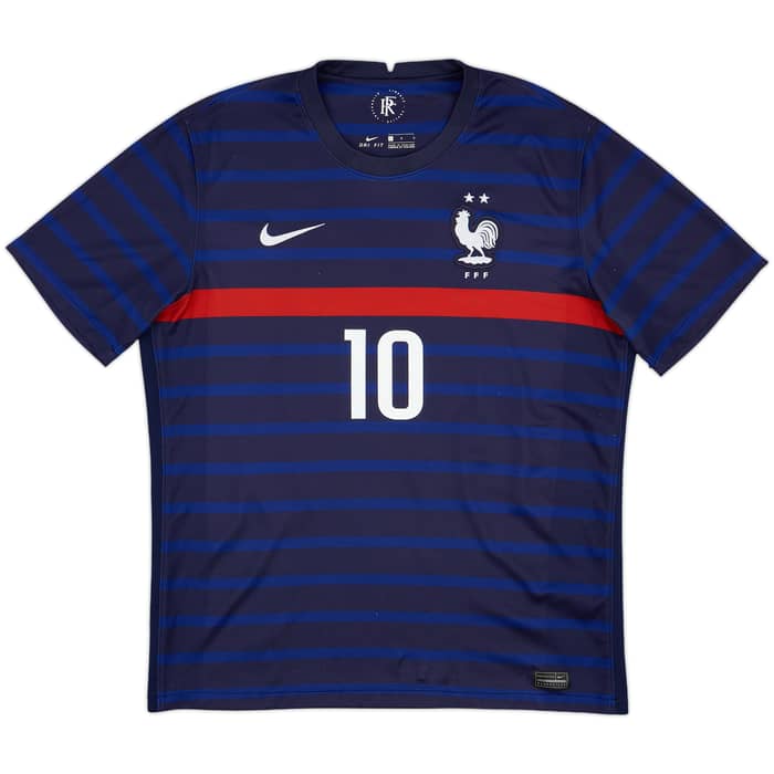 2020-21 France Home Shirt Mbappe #10 - 8/10 - (L)