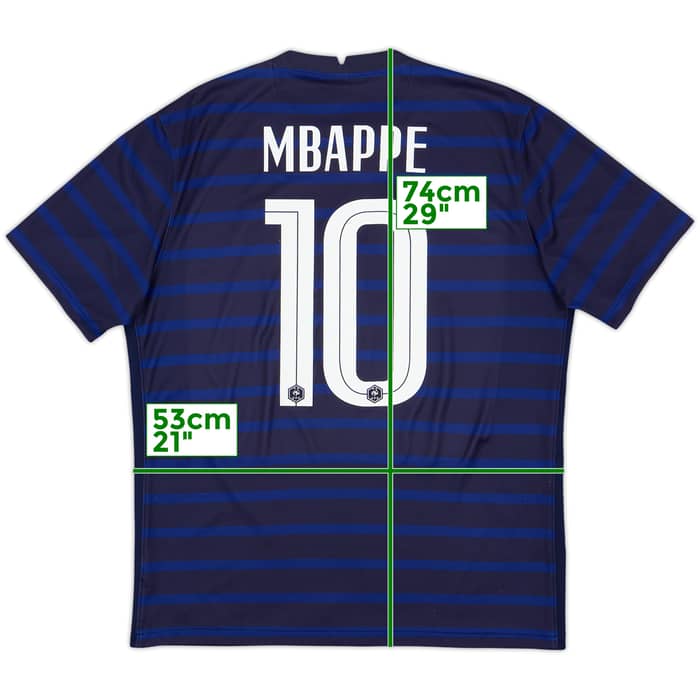 2020-21 France Home Shirt Mbappe #10 - 8/10 - (L)