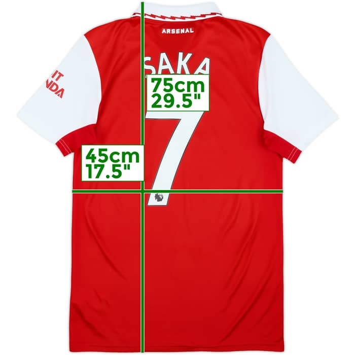 2022-23 Arsenal Home Shirt Saka #7 - 9/10 - (S)