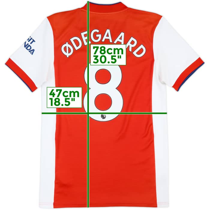 2021-22 Arsenal Home Shirt Odegaard #8 - 7/10 - (S)
