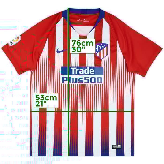 2018-19 Atletico Madrid Home Shirt - 8/10 - (L)
