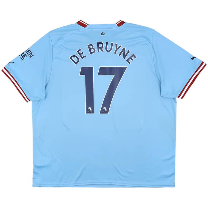 2022-23 Manchester City Home Shirt De Bruyne #17 - 8/10 - (3XL)