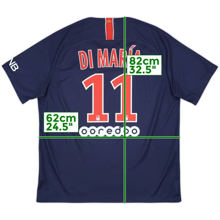2018-19 Paris Saint-Germain Home Shirt Di Maria #11 - 9/10 - (XL)