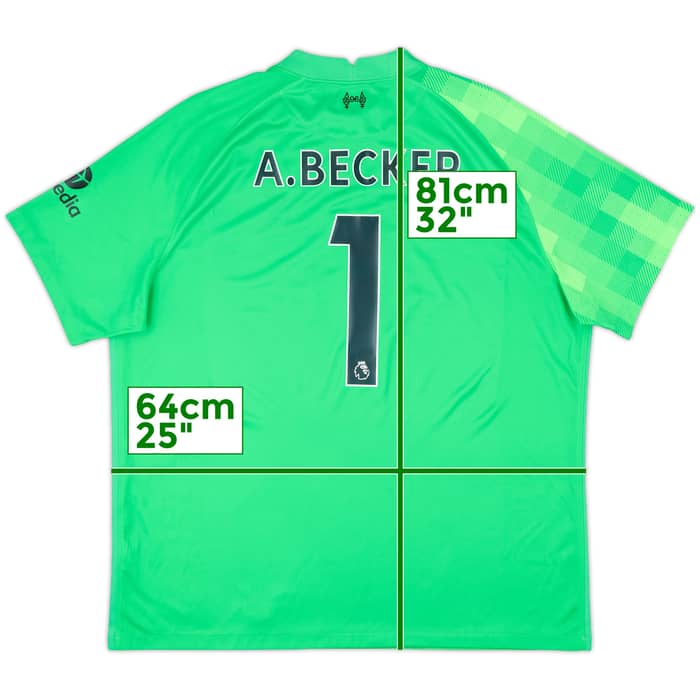 2021-22 Liverpool GK S/S Shirt A.Becker #1 - 8/10 - (XXL)