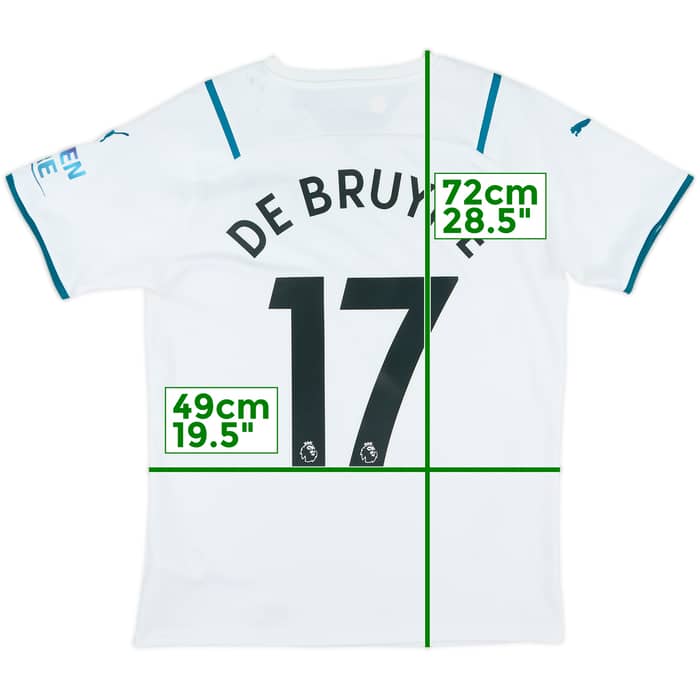 2021-22 Manchester City Away Shirt De Bruyne #17 - 7/10 - (M)