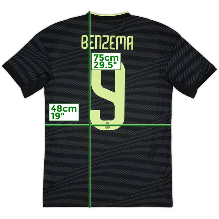 2022-23 Real Madrid Third Shirt Benzema #9 - 10/10 - (S)
