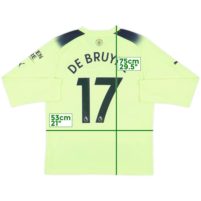 2022-23 Manchester City Third L/S Shirt De Bruyne #17 - 10/10 - (L)