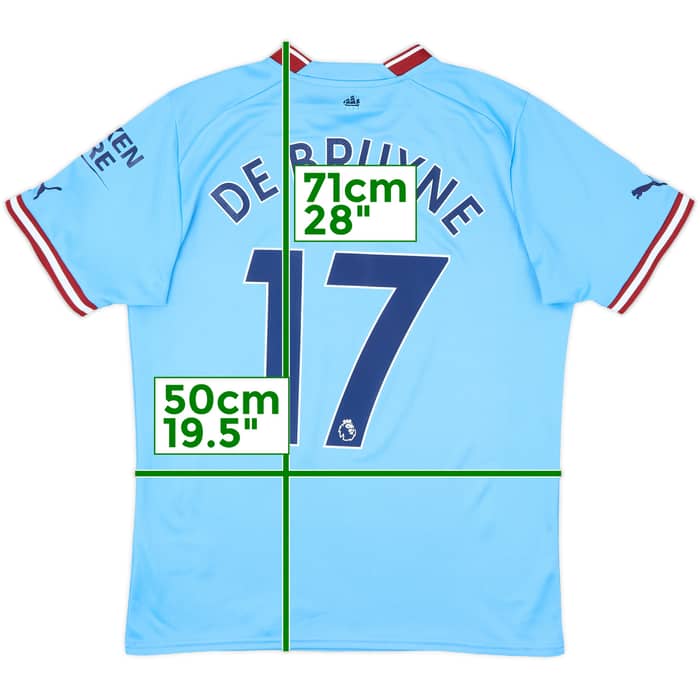 2022-23 Manchester City Home Shirt De Bruyne #17 - 9/10 - (M)