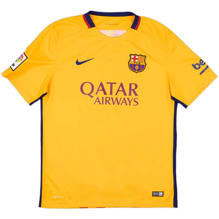 2015-16 Barcelona Away Shirt Suarez #9 - 10/10 - (L)