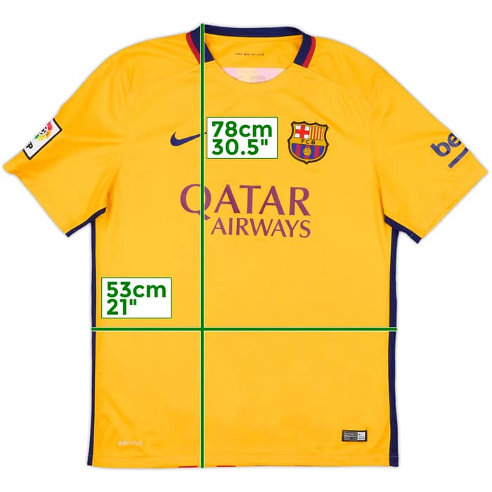 2015-16 Barcelona Away Shirt Suarez #9 - 10/10 - (L)