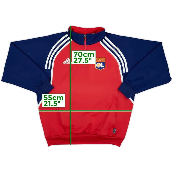 2000-01 Lyon adidas 1/4 Zip Drill Top - 8/10 - (M)