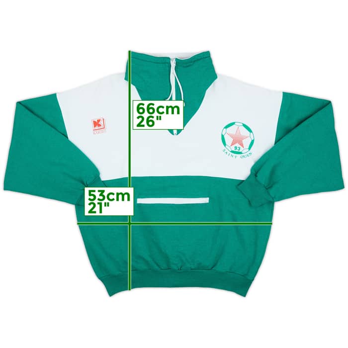 1990s Red Star FC Karsel 1/4 Zip Training Top - 8/10 - (XS)