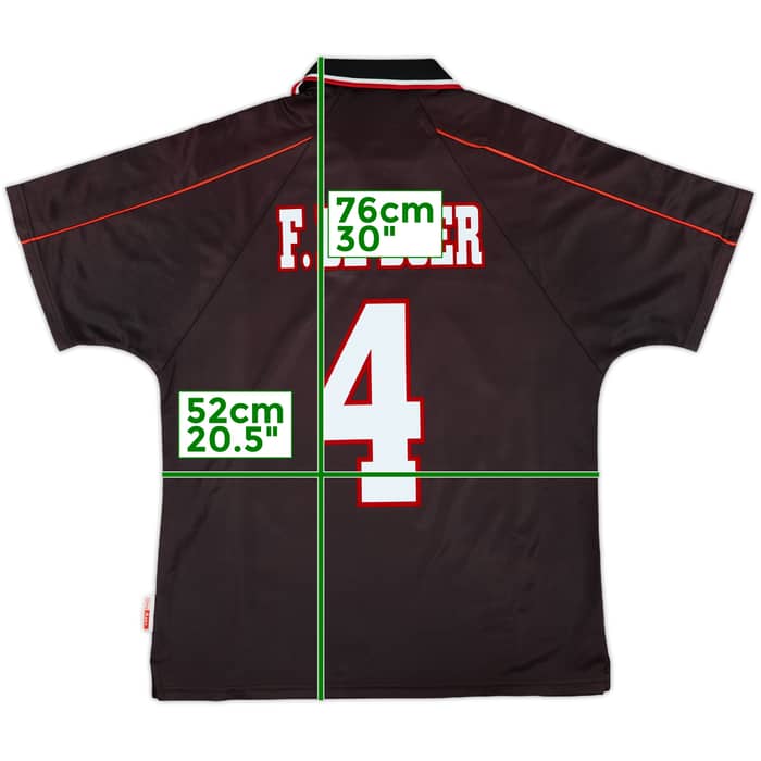 1998-99 Ajax Away Shirt F.De Boer #4 - 8/10 - (L)