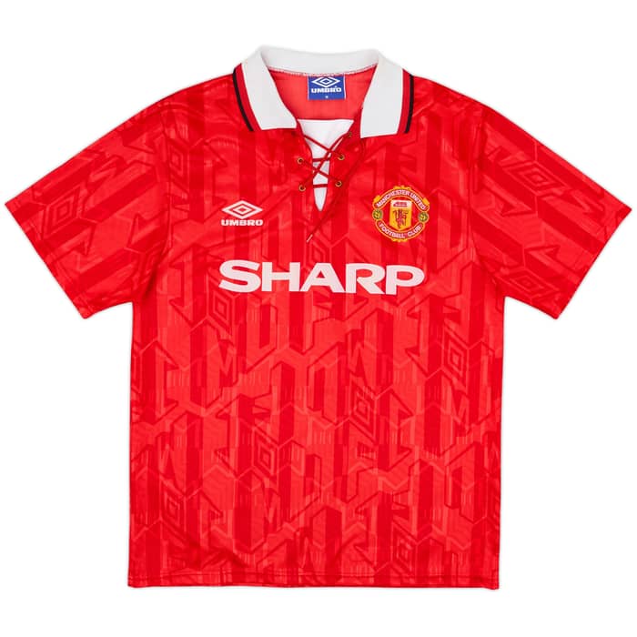 1992-94 Manchester United Home Shirt Cantona #7 - 7/10 - (M)