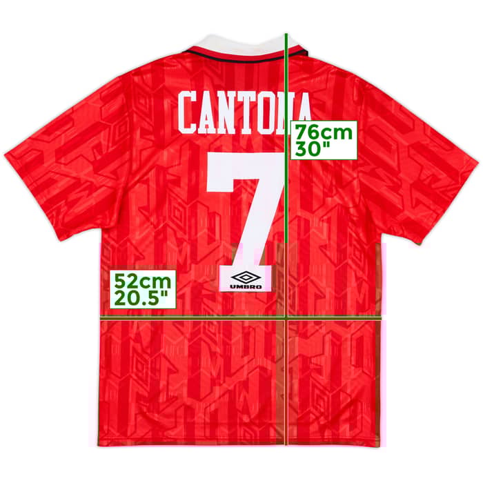 1992-94 Manchester United Home Shirt Cantona #7 - 7/10 - (M)