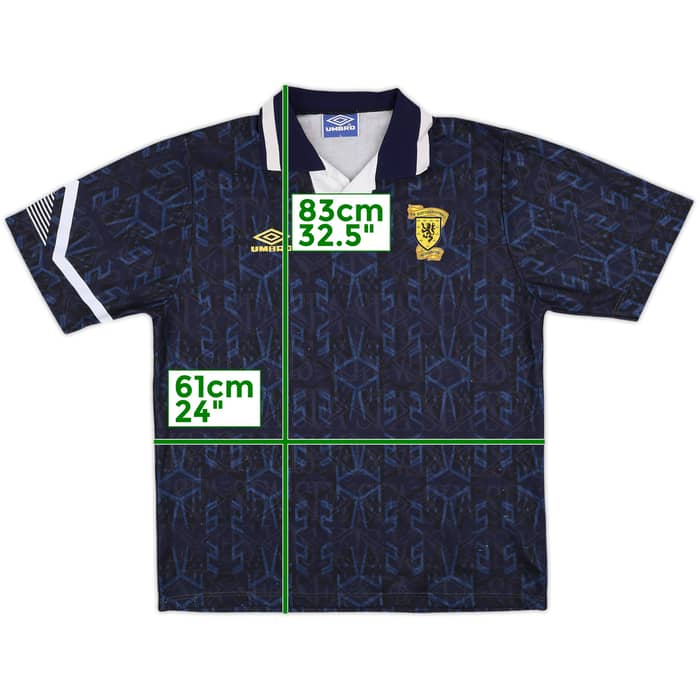 1991-94 Scotland Home Shirt - 8/10 - (L)