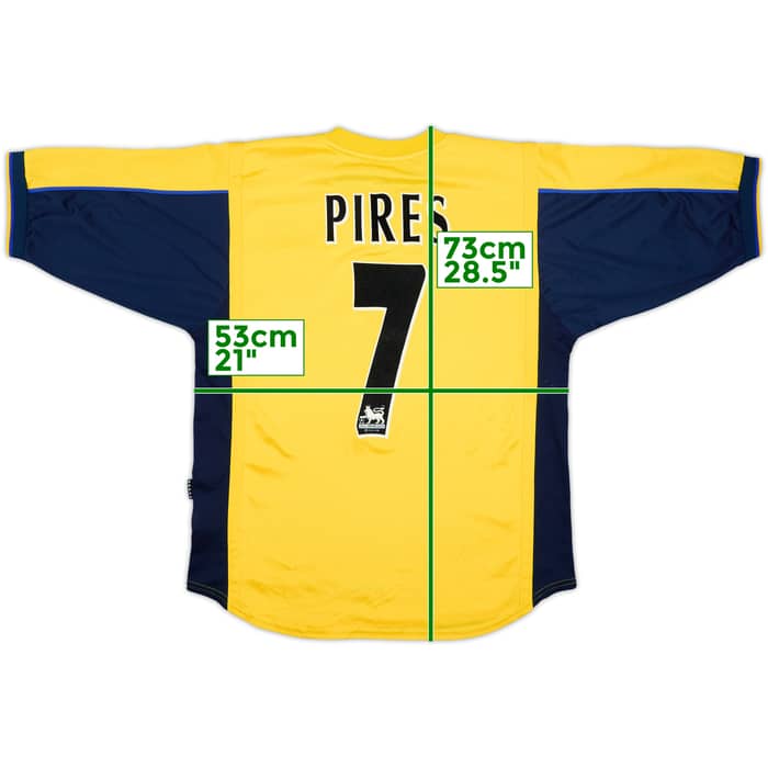 1999-01 Arsenal Away Shirt Pires #7 - 9/10 - (M)