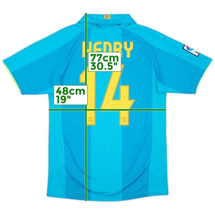 2007-09 Barcelona Away Shirt Henry #14 - 8/10 - (S)