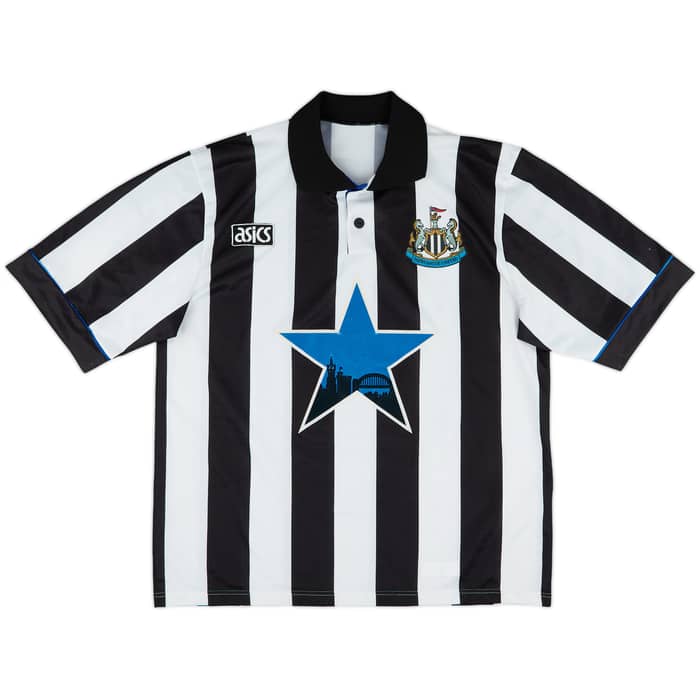 1993-95 Newcastle Home Shirt Cole #9 - 8/10 - (L)