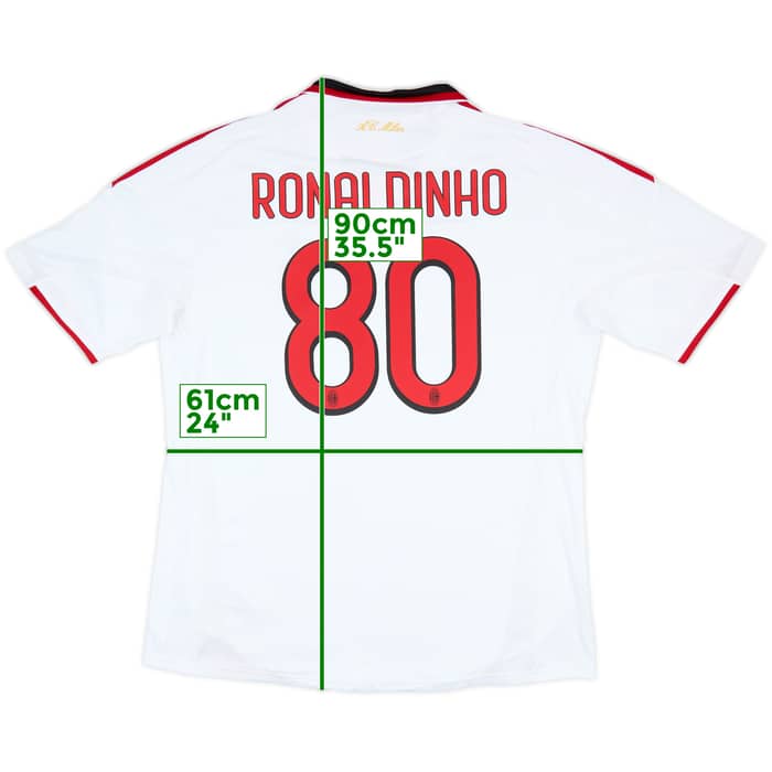 2009-10 AC Milan Away Shirt Ronaldinho #80 - 6/10 - (XXL)