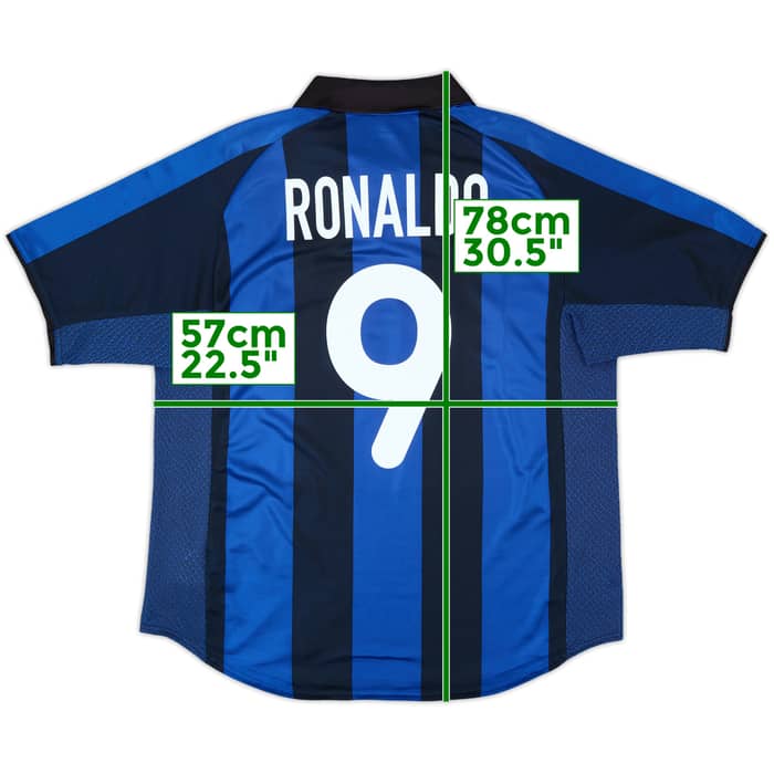 2001-02 Inter Milan Home Shirt Ronaldo #9 - 8/10 - (L)