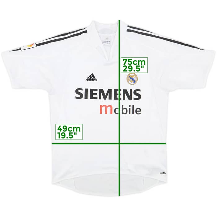 2004-05 Real Madrid Home Shirt Zidane #5 - 7/10 - (S)