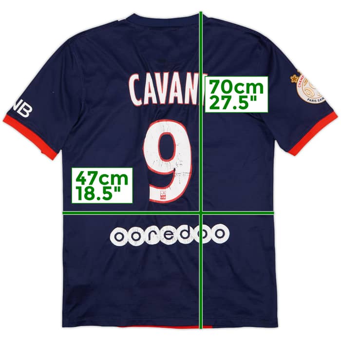 2013-14 Paris Saint-Germain Home Shirt Cavani #9 - 5/10 - (S)