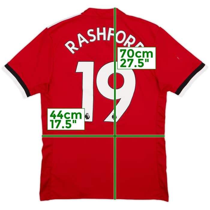 2017-18 Manchester United Home Shirt Rashford #19 - 9/10 - (S)