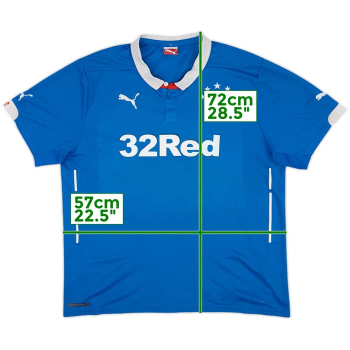 2014-15 Rangers Home Shirt - 7/10 - (XL)