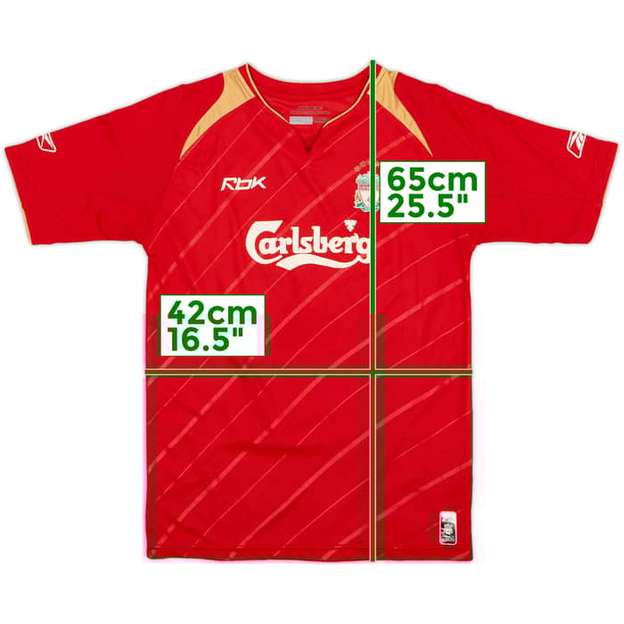 2005-06 Liverpool CL Home Shirt - 6/10 - (L.Boys)