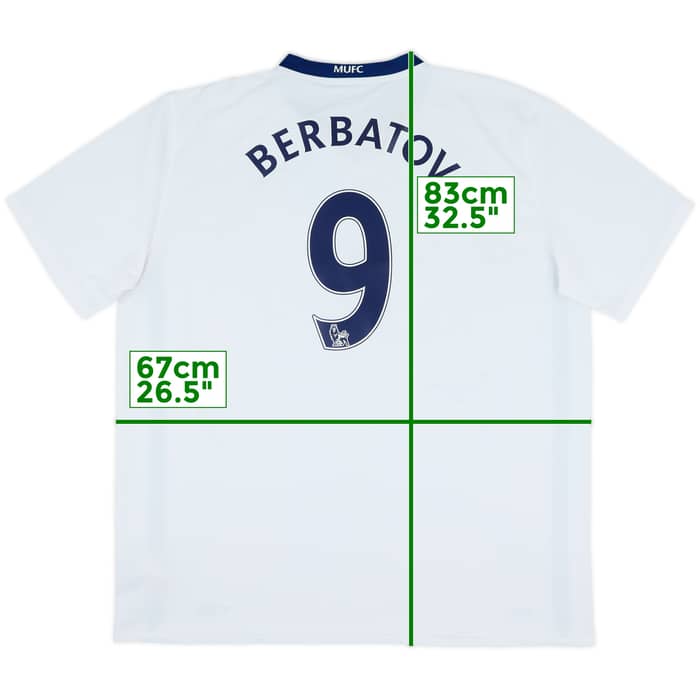 2008-10 Manchester United Away Shirt Berbatov #9 - 8/10 - (XXL)