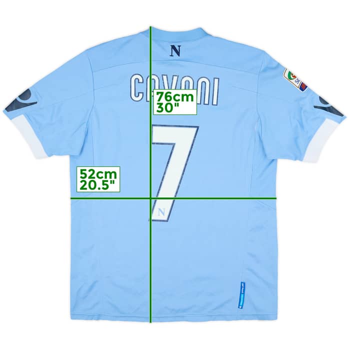 2010-11 Napoli Home Shirt Cavani #7 - 6/10 - (M)