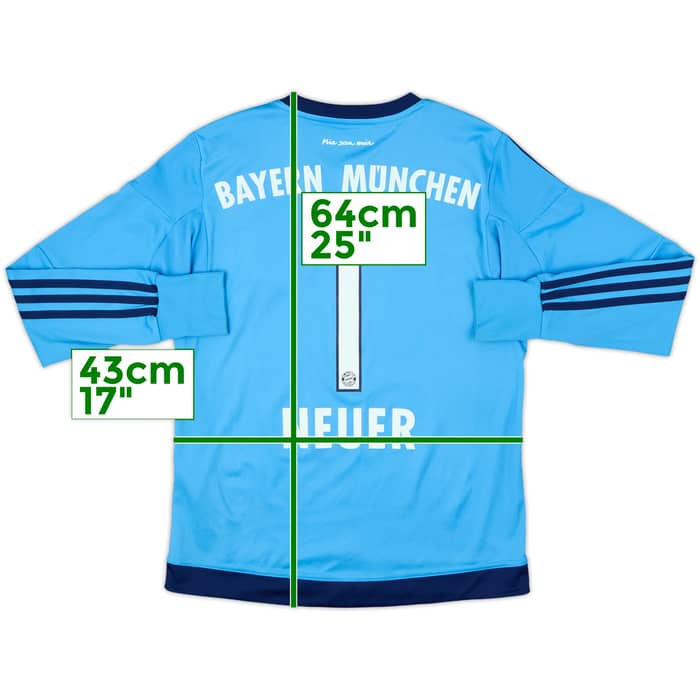 2015-16 Bayern Munich GK Shirt Neuer #1 - 8/10 - (L.Boys)