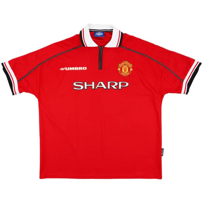 1998-00 Manchester United Home Shirt Beckham #7 - 8/10 - (XXL)