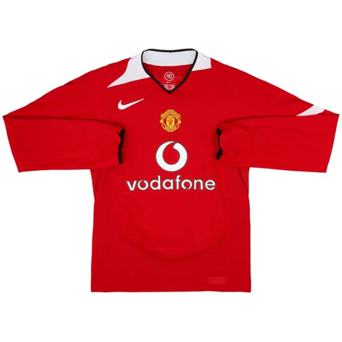 2004-06 Manchester United Home L/S Shirt Rooney #8 - 10/10 - (S)