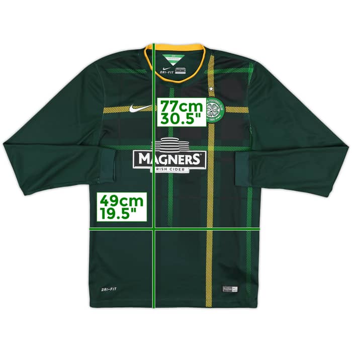 2014-15 Celtic Away L/S Shirt - 7/10 - (S)