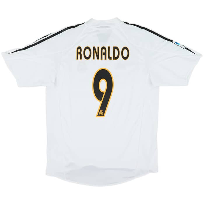 2004-05 Real Madrid Home Shirt Ronaldo #9 - 8/10 - (M)