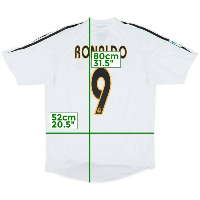 2004-05 Real Madrid Home Shirt Ronaldo #9 - 8/10 - (M)