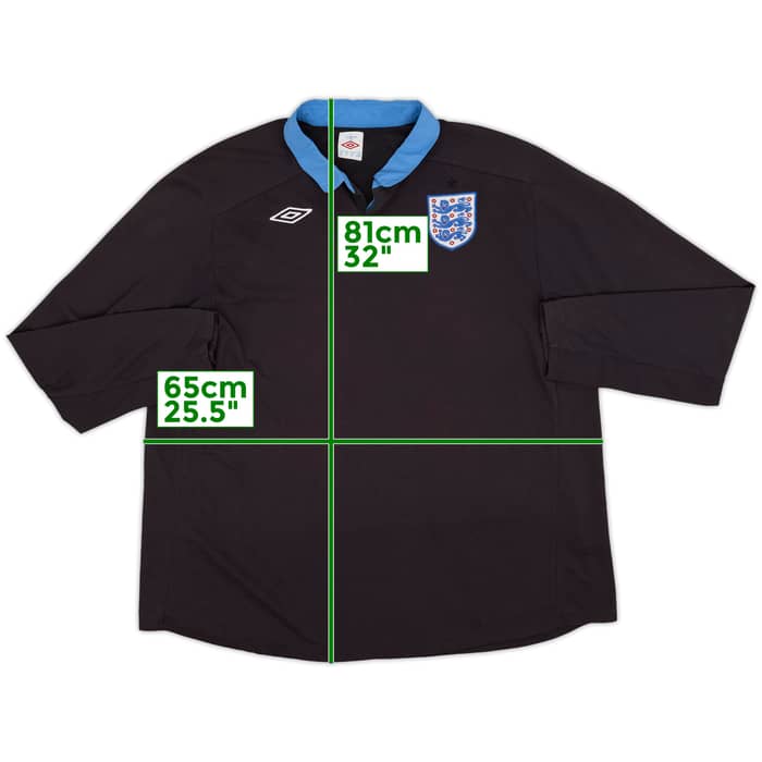 2011-12 England Away L/S Shirt - 8/10 - (4XL)