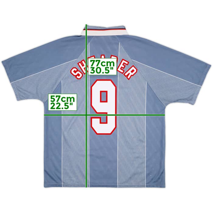 1996-97 England Away Shirt Shearer #9 - 6/10 - (XL)
