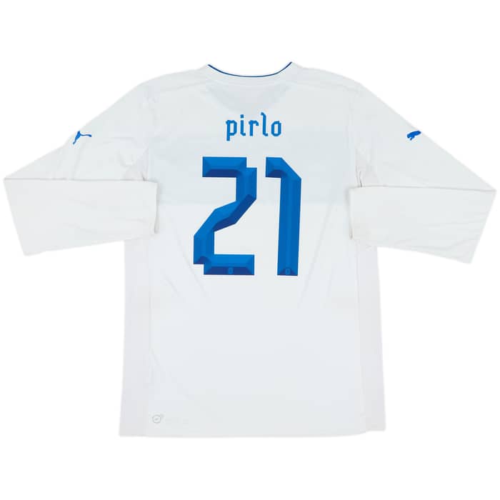 2012-13 Italy Authentic Away L/S Shirt Pirlo #21 - 7/10 - (XL)