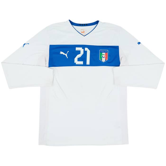 2012-13 Italy Authentic Away L/S Shirt Pirlo #21 - 7/10 - (XL)