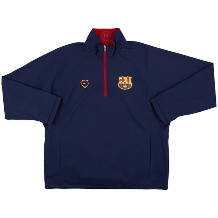 2000-02 Barcelona Nike Reversible 1/4 Zip Drill Top - 8/10 - (M)