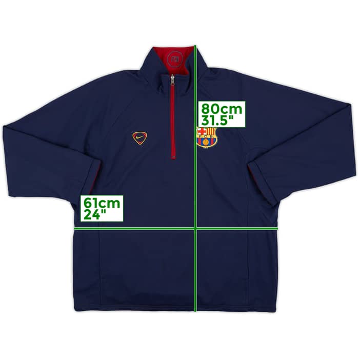 2000-02 Barcelona Nike Reversible 1/4 Zip Drill Top - 8/10 - (M)